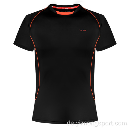 Feuchtigkeitsableitendes Dry Fit T-Shirt Schwarz